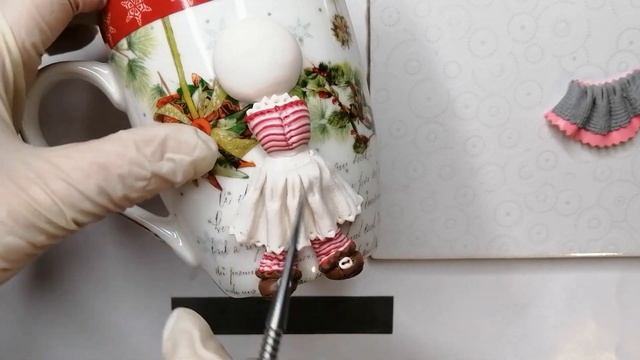 DIY Декор кружки из полимерной глины ДЕВОЧКА Эльф/Cup decor GIRL #Декоркружки#лепка #decorationidea