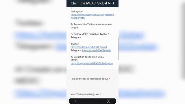 Airdrop NFT Dopamine с биржей Mexc. Как заработать и получить NFT бесплатно.