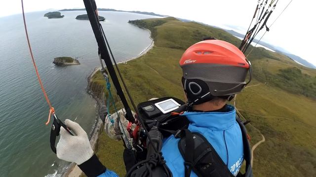 Полеты на параплане на берегу моря, сентябрь 2017,  Безверхово