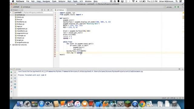 Animate Shapes with Pygame