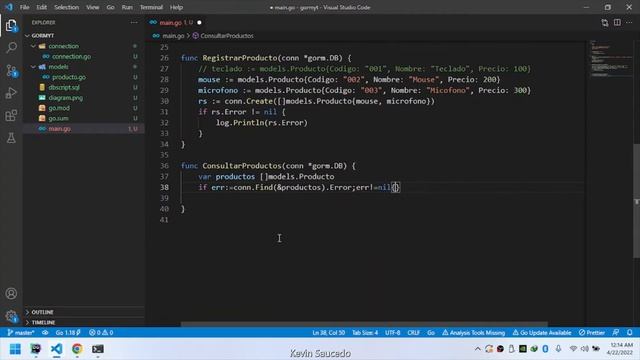 Golang y GORM - Operaciones básicas #01