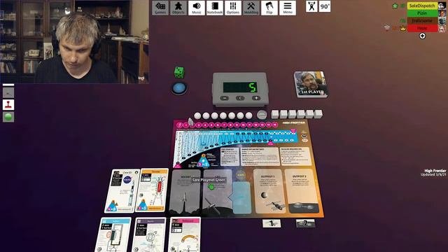High Frontier 4 All Gameplay (4 Players), Part 1/3, TTS