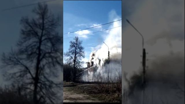 Горит дом в Красной Горбатке Владимирская область