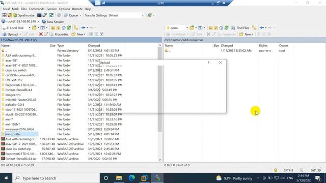 Upload window xp to eve ng