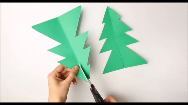 Как сделать бумажный елку