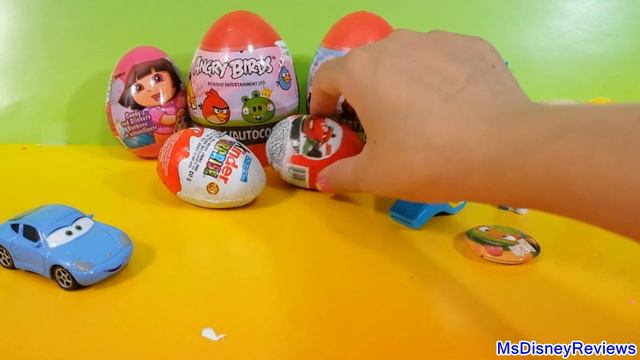 2014 Kinder Surprise egg Angry birds Spiderman Disney princess Mario bros Mcqueen Hello Kitty TMNT