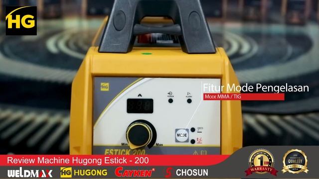 Mesin Las Hugong Estick 200III Mesin Trafo Las Inverter 200A