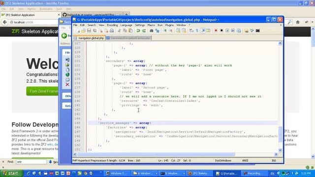 Zend Framework 2 Secondary Navigation With Acl