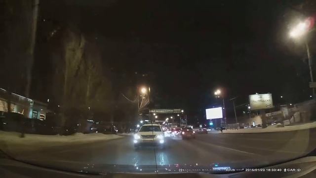 Автомобильный видеорегистратор Koonlung K1S, модель A7LA70. Ночь, задняя камера.