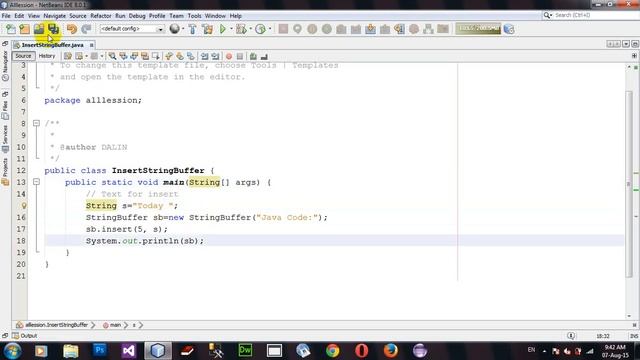 How to Insert StringBuffer in Java Netbeans
