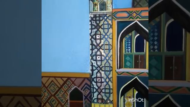 Роспись стены,мавзолей Гур-Эмир в Самарканде