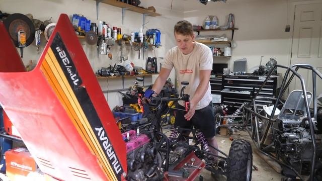 600cc Snowmobile Riding Mower FIRST TEST DRIVE!