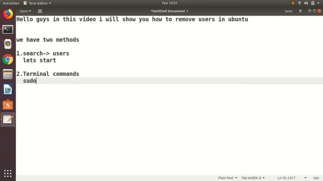 How to remove users in ubuntu , 100% working.