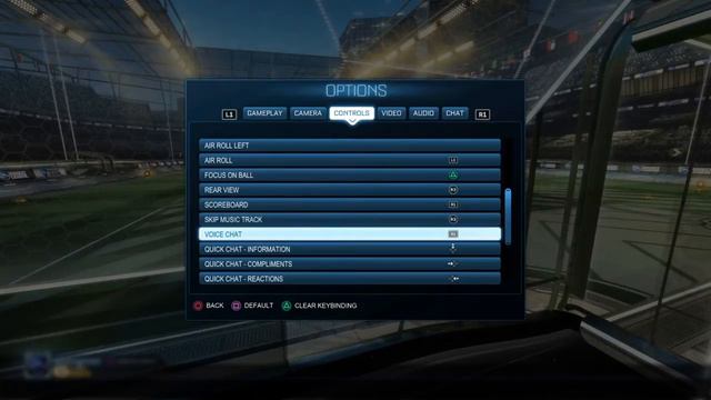 Rocket League my camera settings and controls.