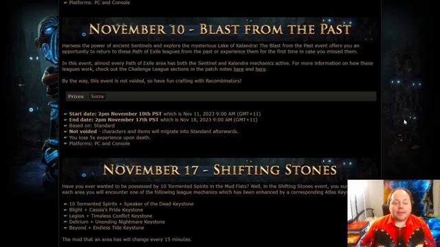 POE November Events - Announcement, FAQ & Deep Dive On Each - Week Of Sentinel - Path Of Exile 3.22