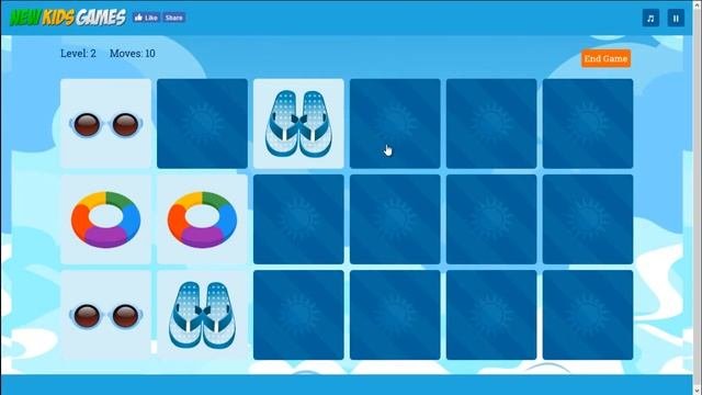 Игра пары картинок про лето. Найти пару игры бесплатно