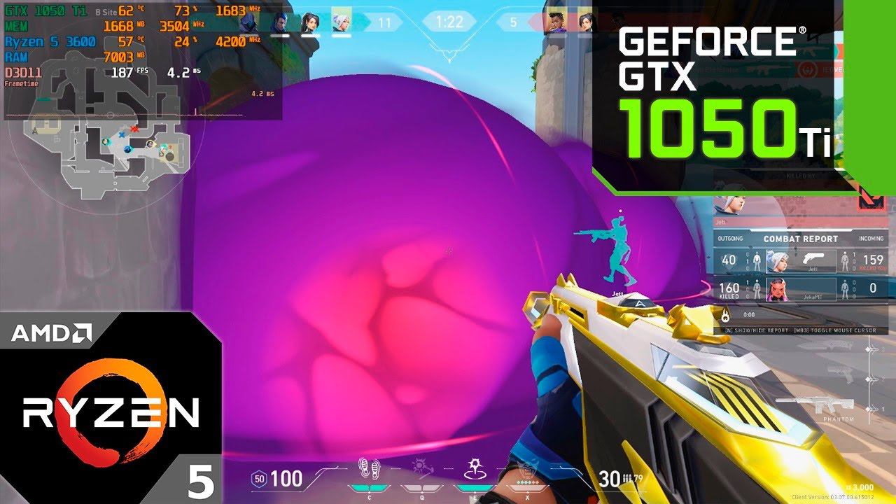 Valorant : GTX 1050 Ti + Ryzen 5 3600