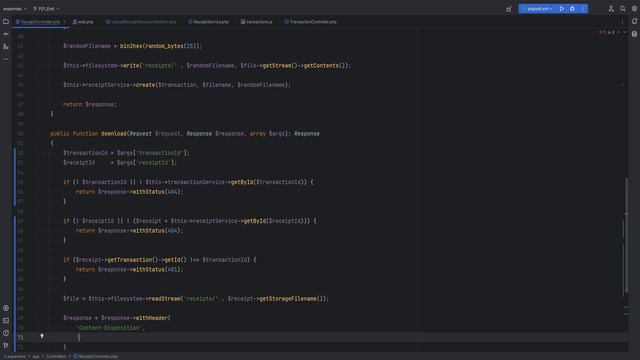122 Open Transaction Receipt Files - Build Expense Tracker App With PHP 8