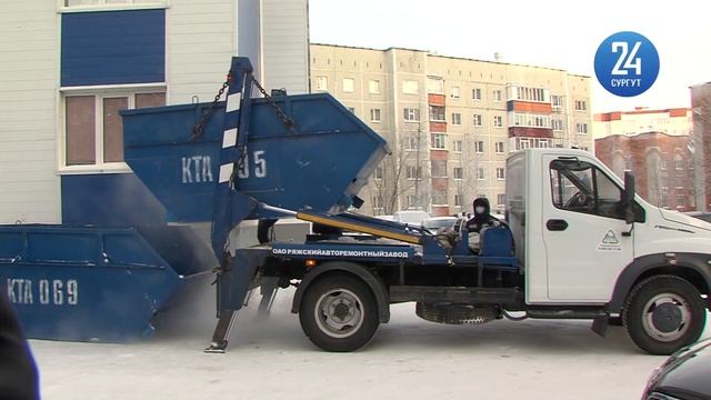 Дополнительные контейнеры для мусора в Сургуте пригодились в морозы