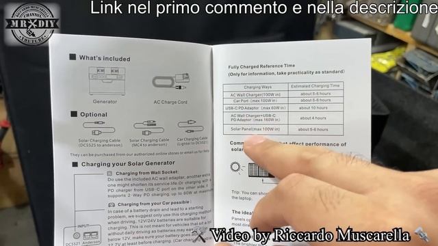 Ricarico una centrale elettrica 220V, anche con i pannelli solari. Power station Allpowers 700W AC