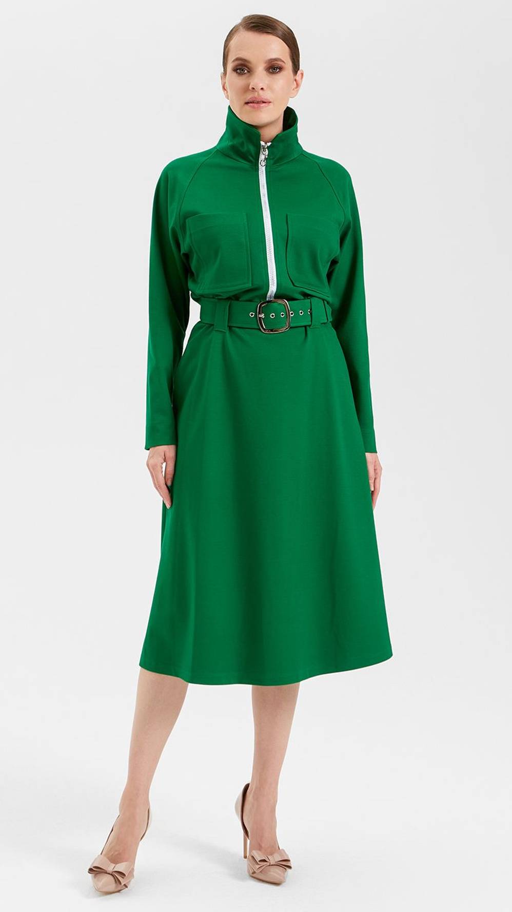 Платье офисное с длинным рукавом LO зеленое
Артикул: 0324200213