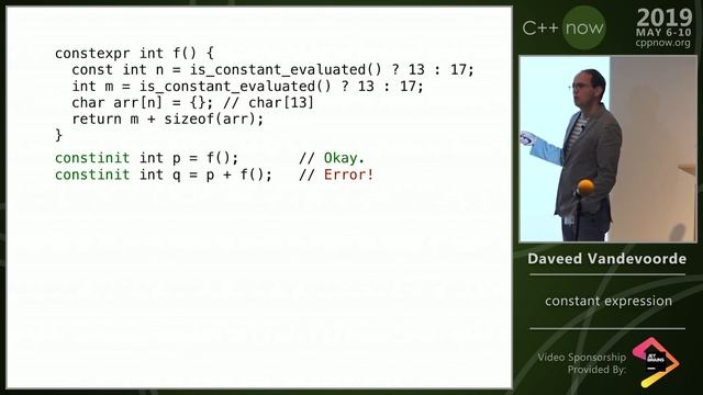 C++Now 2019: Daveed Vandevoorde “C++ Constants”