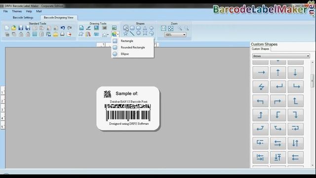 Einfach Barcode-Etikett mit Databar EAN 13 Barcode Font zu erstellen