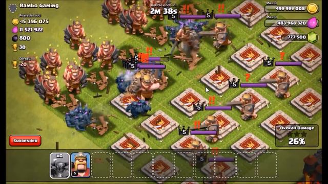 32 BARBARIAN KINGS VS 32 PEKKAS - COC moded server gameplay!! ~EPIC