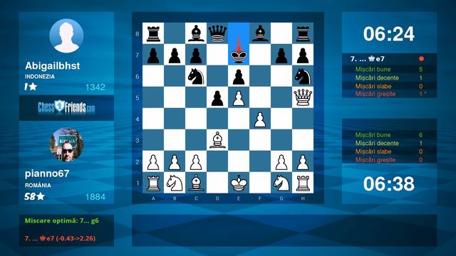 Chess Game Analysis: Pianno67 - Abigailbhst : 1-0 (By ChessFriends.com)
