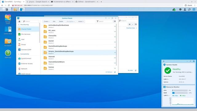 Using grsync to back up Ubuntu Linux to Synology NAS
