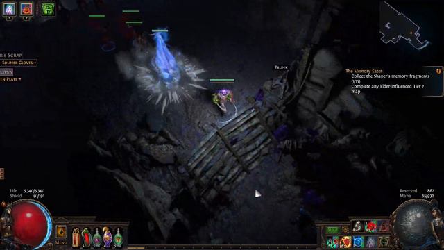 Path of Exile Summoner Witch T14 Crystal Ore Normal Map Run