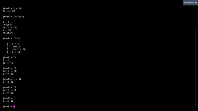 JShell Basics 05 - JShell commands
