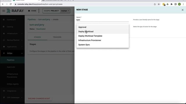 Multi-Stage GitOps Pipelines in Rafay