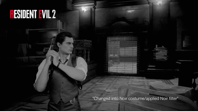 Resident Evil 2 Leon 'Noir' DLC Costume Gameplay