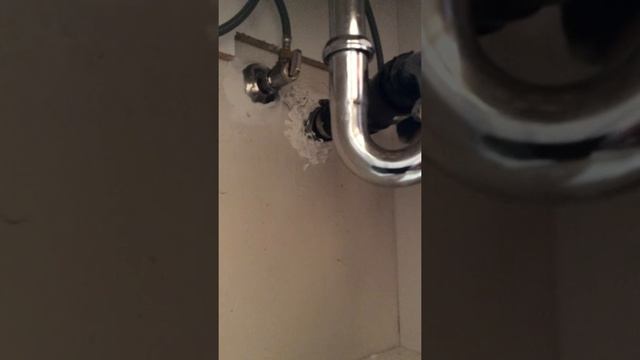 Do it yourself, silicone, bathroom under sink.