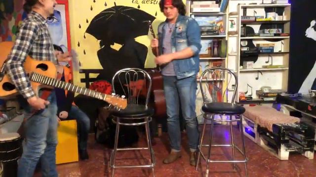 Александр Рожков, Евгений Громов и Кошка Триша - Квартирник