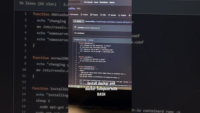 Install docker and compose with bash script