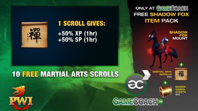 Free Shadow Fox Item Packs for PWI at GameCoach.tv