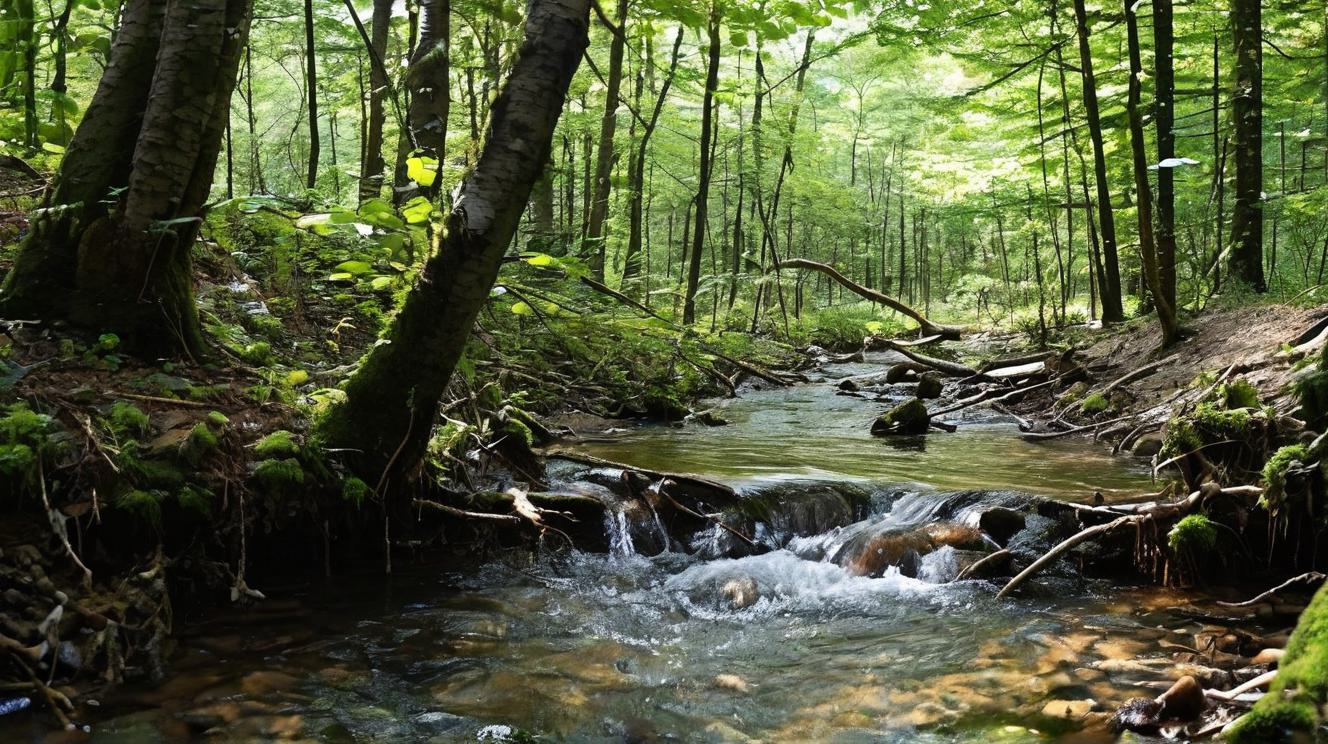 Звуки природы - шум воды - журчание лесного ручья для успокоения нервной системы и для сна 1 час
