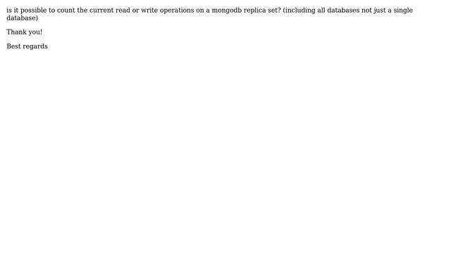 Databases: MongoDB - count current read/write operations