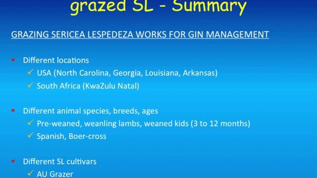 SERICEA LESPEDEZA for parasite control-Tom Terrill