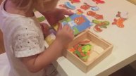 Пазл вкладыш СЕМЬЯ МЕДВЕДЕЙ. Ребенку два года ровно. Игра для детей. Одежда. Память. Развитие речи