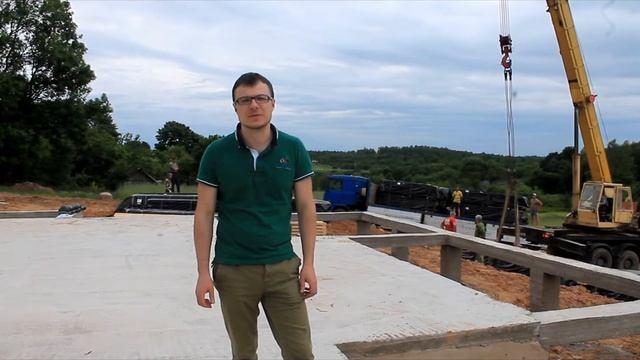 Строительство деревянного дома в д.Мацки по технологии двойная стена. Разгрузка бруса