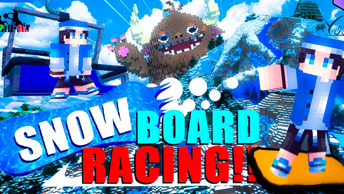 СНОУБОРД!!! В МАЙНКРАФТЕ??!! 🏂🎮 ПРОХОЖДЕНИЕ КАРТЫ | SnowBoard racing | 🥶