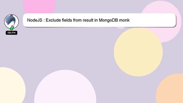 NodeJS : Exclude fields from result in MongoDB monk