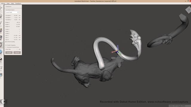 How to: Create Keyed Digital Kitbashing for 3D Printing in MeshMixer (Create Displacer Beast)