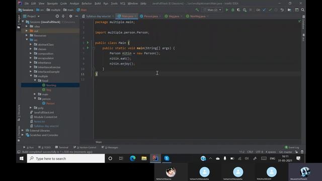 Core Java - INTERFACES, ABSTRACT CLASS,STATIC, FINAL, MULTIPLE INHERITANCE WITH INTERFACE.