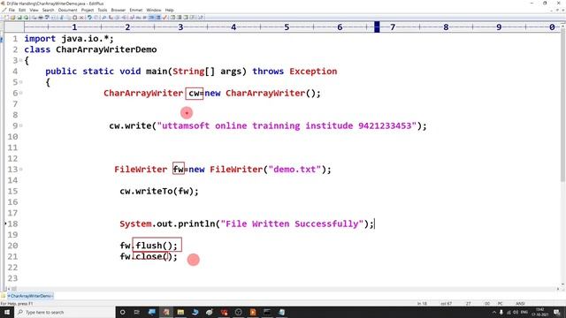 Use of CharArrayWriter and CharArrayReader in java kya hai | what is  | definition | difference