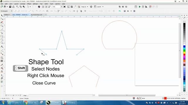 Corel Draw Tips  Tricks Shape Tool to Close Curve