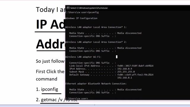 IP ADDRESS & MAC ADDRESS Finding